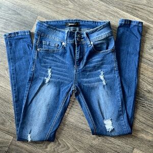 Blue skinny jeans size 3